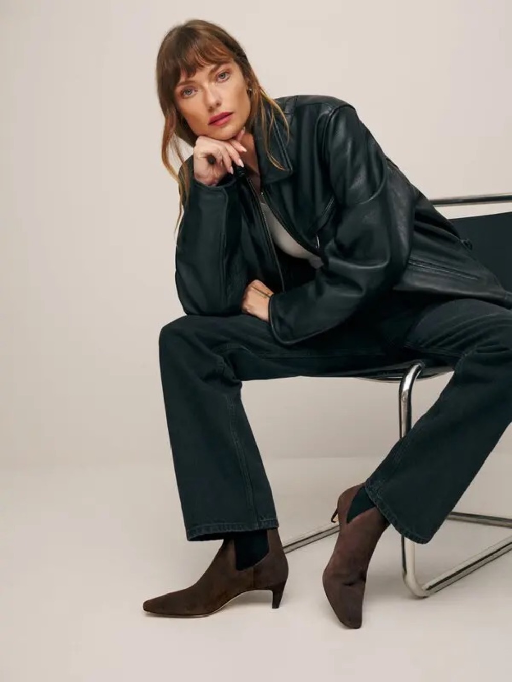 Reformation 9 NWOB Roberta Ankle Boot Brown Suede Heeled